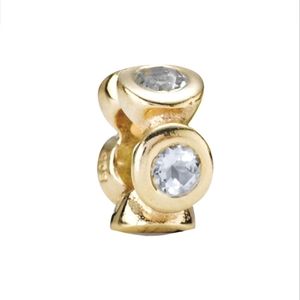 Pandora 750295AQ 14k Aquamarine lights spacer